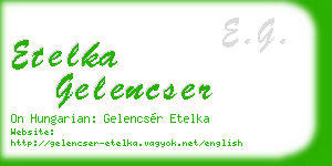 etelka gelencser business card
